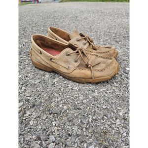 Twisted X KID'S BOAT SHOE DRIVING MOC Style: YDM0002 Brown Leather Size 6